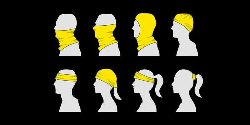 Варианты ношения баффа